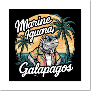 Galapagos marine iguana always enjoy summer Posters and Art